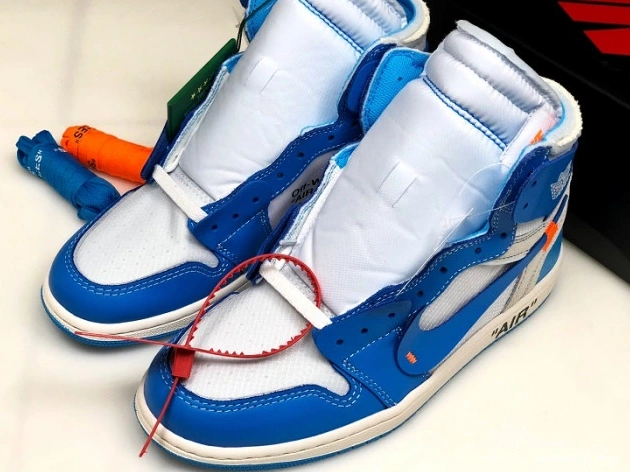 Off-White Jordan Powder Air AQ0818-148 UNC Blue 1 0723